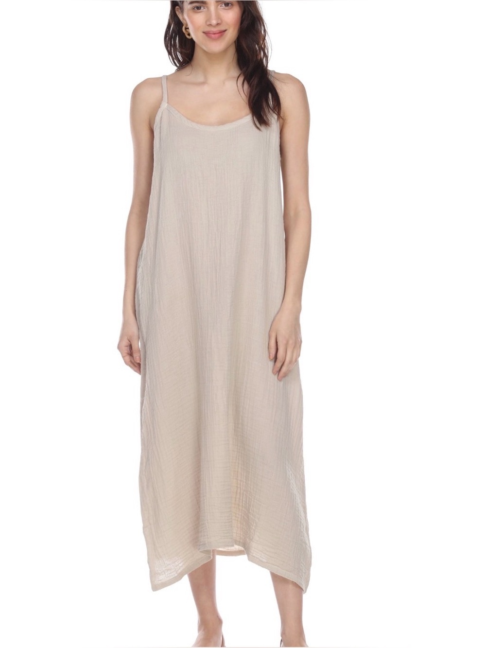 Honest Cotton Gauze Slip Dress